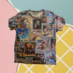 Urban Outfitters Motocross Graphic Baby Tee – Y2K Racing Print